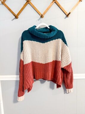 POL Chunky Knit Turtleneck Sweater